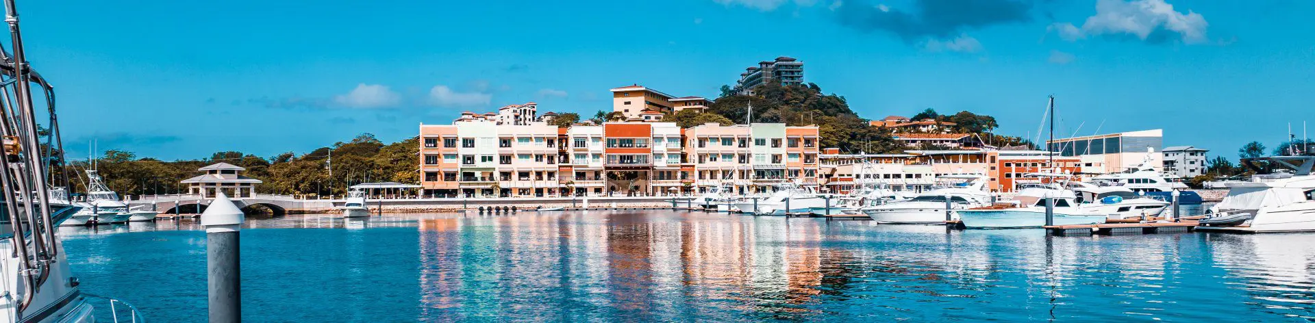 Marina Flamingo View from parked Chino Salsa Charter Yacht